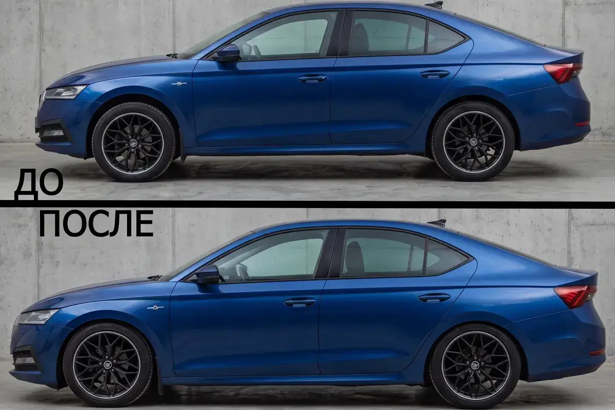 Skoda Octavia сравнение до и после