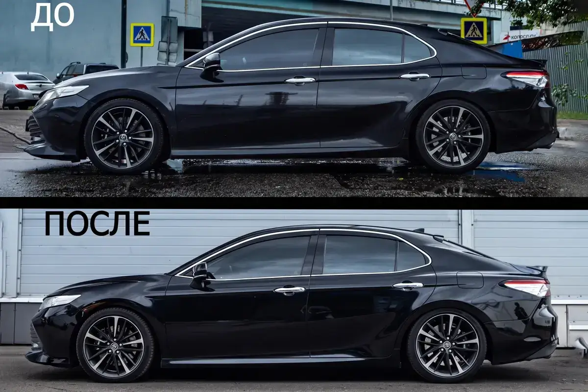 Toyota Camry сравнение до и после