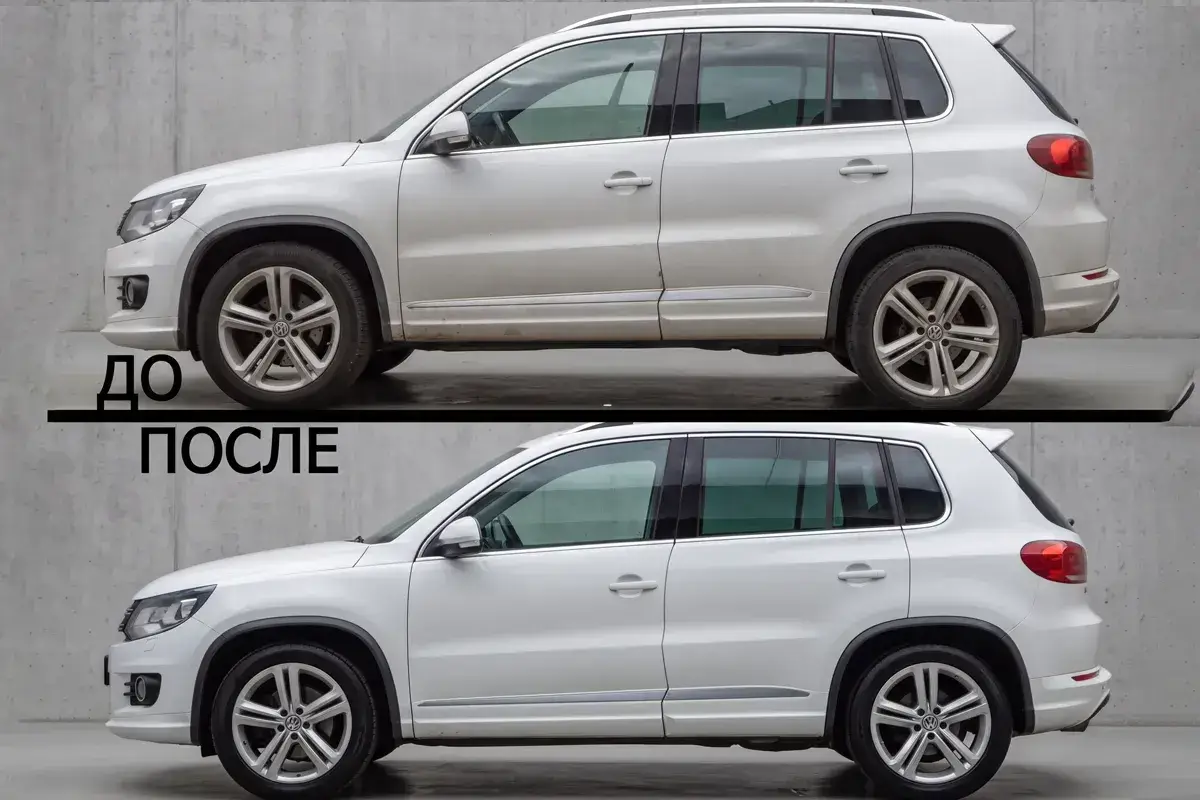 Volkswagen Tiguan сравнение до и после